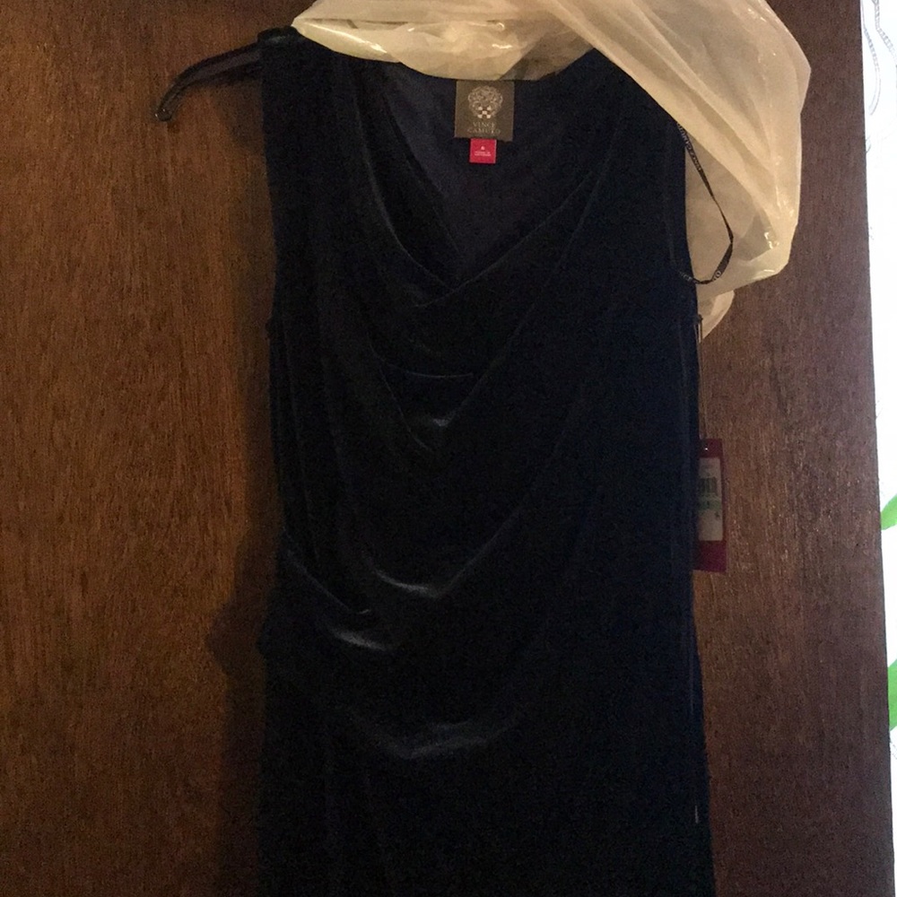 Long dark blur velvet Vince Camuto dress size 8
